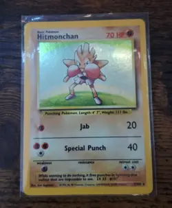 Hitmonchan Base Set Holo Rare Pokemon TCG Card 7/102 LP - Image 1