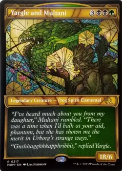 0317 YARGLE AND MULTANI SHOWCASE RARE MARCH OF THE MACHINE MTG CARD - Image 1