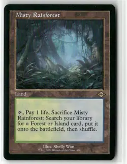 Magic the Gathering Modern Horizons 2 Misty Rainforest (Retro Frame) Rare - Image 1