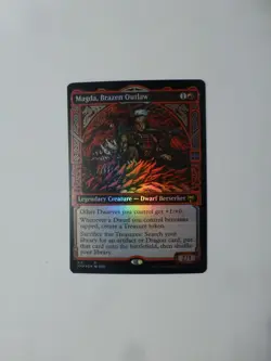 MtG Kaldheim Magda, Brazen Outlaw NM SHOWCASE FOIL $0.75 Flat Ship VCT124057 - Image 1