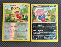 Meowth 67/108 & Inkay 41/108 Roaring Skies Reverse Holo Pokemon TCG - Image 1