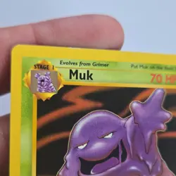Pokemon TCG Muk Fossil Card 28/62 Unlimited Rare Non-Holo LP - Image 3