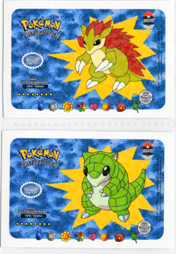 Shiny Pokemon Who’s That Pokemon - SANDSHREW & SANDSLASH * CRACKED ICE HOLO CARD - Image 1