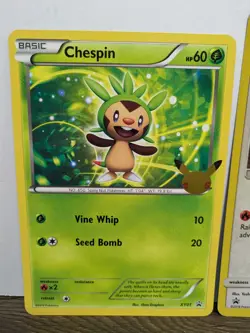 Lot of 3 Pokemon Jumbo Promo Cards Toxtricity 2019, Chespin 2013, Raikou 2018 - Image 3