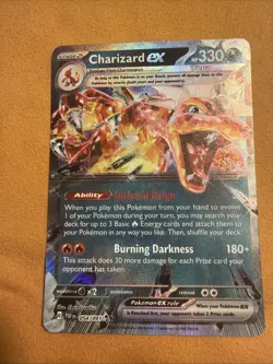 Pokemon TCG Paldean Fates Ultra Rare Charizard ex 054/091 NM - Image 1