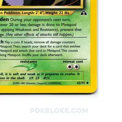 Metapod - 42/75 - 1st EDITION - Neo Discovery - Pokemon TCG - [NM] - Image 3