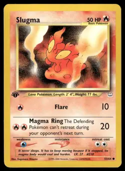 Pokemon Tcg Slugma [1st Edition] #53 Pokemon Neo Revelation LP - Image 1