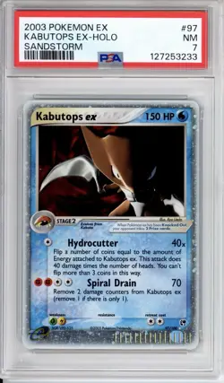 PSA 7 Kabutops ex Pokemon Vintage Sandstorm E Series Holo #97 - Image 1