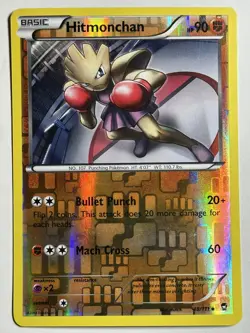 Hitmonchan Reverse Holo XY - Furious Fists 48/111 MP-LP Pokemon Card - Image 1
