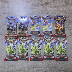 Pokemon Obsidian Flames Sleeved Booster Packs Sealed Lot X10 - Image 1