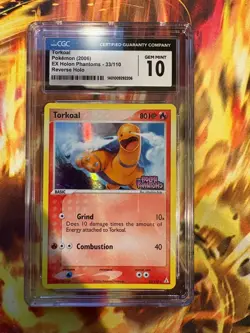 Torkoal Pokemon 2006 EX Holon Phantoms 33/110 Reverse Holo CGC Gem 10 - Image 1