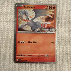 Reshiram 022/142 BENT CORNER Stellar Crown Stamped Cosmos Holo Promo Pokemon NM - Image 1