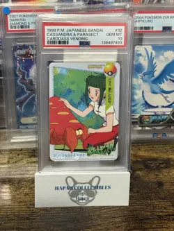 PSA 10 ‘26 CERT CASSANDRA & PARASECT 1998 POKEMON JPN BANDAI CARDDASS #32 POP 29 - Image 1