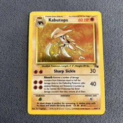 Pokemon TCG WOTC Fossil Unlimited Kabutops Holo 9/62 - Image 1