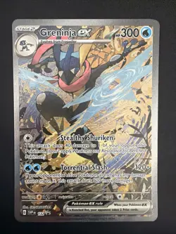 Pokemon TCG Greninja EX 132 Shrouded Fable Promo Special Illustration - Image 1