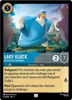4x Lady Kluck - Protective Confidant - 172/204 - Uncommon NM-Mint Disney Lorcana - Image 1