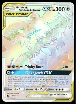 Pokemon Cards Moltres & Zapdos & Articuno GX 69/68 Hidden Fates *eBay Live* - Image 1