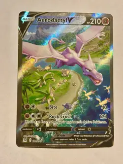 Aerodactyl V Alt Art 180/196 Pokemon Card - Sword & Shield Lost Origin -NM - Image 1