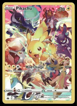 Pokemon Cards Pikachu 160/159 Crown Zenith Secret Rare *eBay Live* - Image 1