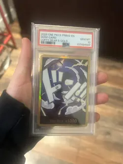 2025 One Piece PRB02 EN Don!! Card Monkey D. Luffy Gold Gear 5 PSA 10 GEM MINT - Image 2