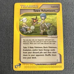 Town Volunteers 136/147 Aquapolis Uncommon Pokemon Card - NM - Image 1