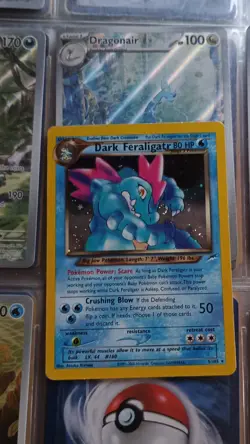 Dark Feraligatr Pokemon TCG Card #160 Holo 2000 Vintage Lot Nintendo - Image 1