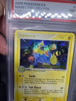 Manectric 7/106 EX Emerald 2005 Reverse Holo Rare Pokemon Card TCG PSA 9 Mint - Image 2
