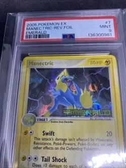 Manectric 7/106 EX Emerald 2005 Reverse Holo Rare Pokemon Card TCG PSA 9 Mint - Image 5