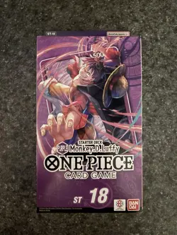 One Piece card game English Starter Deck Purple Luffy ST-18 Sealed - Image 1