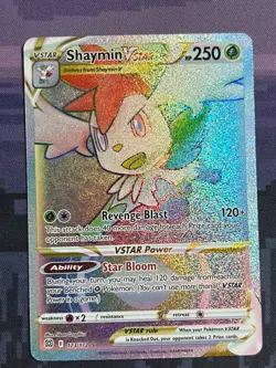Shaymin VSTAR 173/172 Pokemon Brilliant Stars Rare Rainbow Card Near Mint NM 1 - Image 1