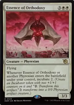 0323 ESSENCE OF ORTHODOXY RARE MARCH OF THE MACHINE MTG CARD - Image 1
