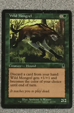 MTG - WILD MONGREL 1X- ODYSSEY - COMMON - CREATURE - MP - Image 1