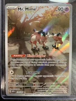 Mr. Mime 179/165 Scarlet & Violet Illustration Rare Pokemon TCG Card - Image 1