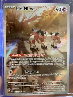 Mr. Mime 179/165 Scarlet & Violet Illustration Rare Pokemon TCG Card - Image 3