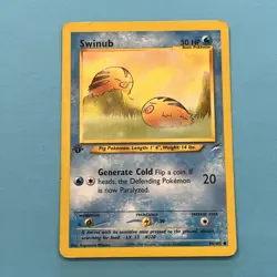 Swinub - 84/105 - 1st Edition Neo Destiny Set - Pokemon Card - LP - Image 1