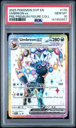 2025 POKEMON SVP EN-SV BLACK STAR PROMO #176 UMBREON EX PSA 10 - Image 1