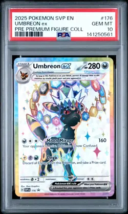 2025 POKEMON SVP EN-SV BLACK STAR PROMO #176 UMBREON EX PSA 10 - Image 1