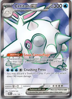 Cetitan ex 210/182 Ultra Rare Destined Rivals Pokemon Near Mint - Image 1