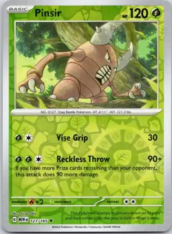 Pinsir 127/165 UC 151 Pokemon Reverse Holo Near Mint - Image 1