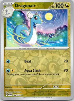 Dragonair 148/165 UC 151 Pokemon Reverse Holo Near Mint - Image 1