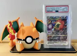 2022 Pokemon Charizard VSTAR SWSH 262 Promo PSA 10 Gem Mint and Pokeball Display - Image 1