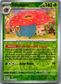 Vileplume 045/165 Rare 151 Pokemon Reverse Holo Near Mint - Image 1