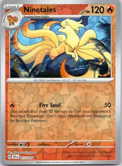 Ninetales 017/191 UC Surging Sparks Pokemon Reverse Holo Near Mint - Image 1