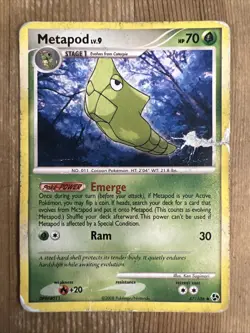 Metapod - 47/106 - Uncommon VERY DAMAGED, English Pokemon Great Encounters - Image 1