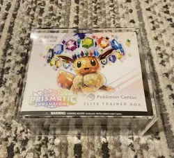Prismatic Evolutions Pokemon Center Elite Trainer Box ETB Sealed in Acrylic Case - Image 1