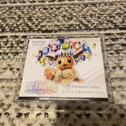 Prismatic Evolutions Pokemon Center Elite Trainer Box ETB Sealed in Acrylic Case - Image 2