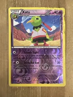 2015 Pokemon Roaring Skies Xatu Reverse Holo 29/108 VERY DAMAGED - Image 1