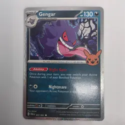 Gengar (Cosmos Holo) 057/091 Holofoil Trick or Trade BOOster 2024 Pokemon NM - Image 1