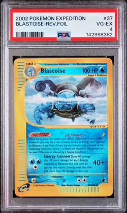 PSA 4 2002 Expedition Blastoise REVERSE Holo Foil 37/165 WOTC Pokemon - Image 1