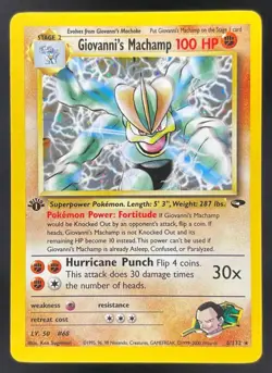 2000 Pokemon Gym Challenge 1st Edition #6/132 Giovanni's Machamp Holo - Image 1